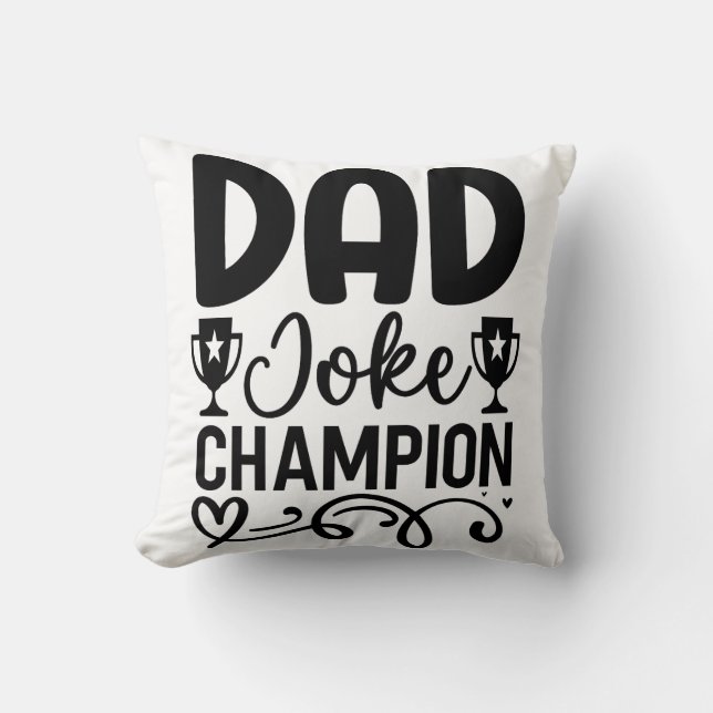 Coussin Champion de la farce papa | Drôle cadeau de fête d (Recto)