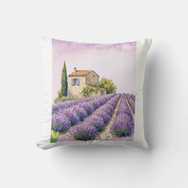 Coussin Champs de lavande en Provence (Recto)