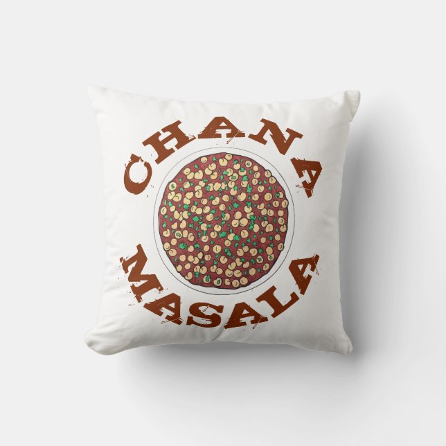 Coussin Chana Masala Chole Indien nourriture Plat de pois  (Recto)
