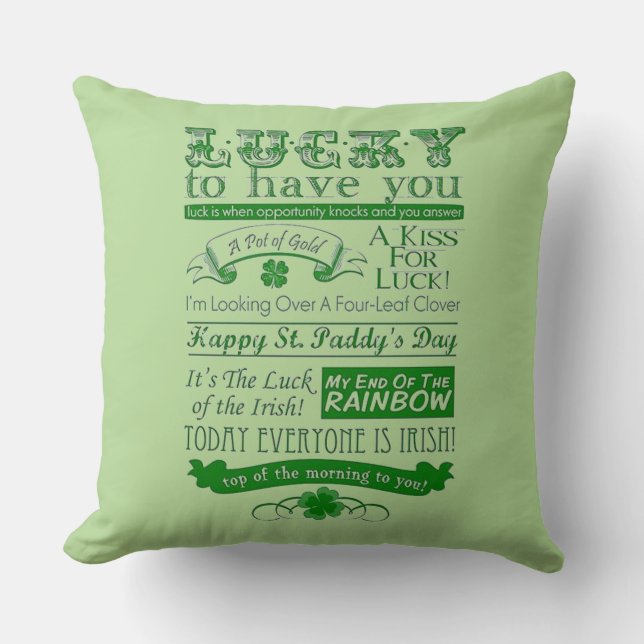 Coussin Chanceux de t'avoir (Recto)