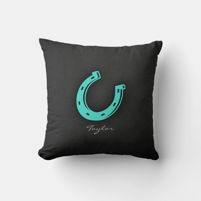 Coussin Chandail vert turquoise (Recto)