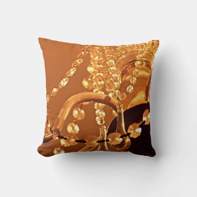 Coussin Chandelier Shabby Bling 3-Gold Sq LORE PILLOW (Recto)
