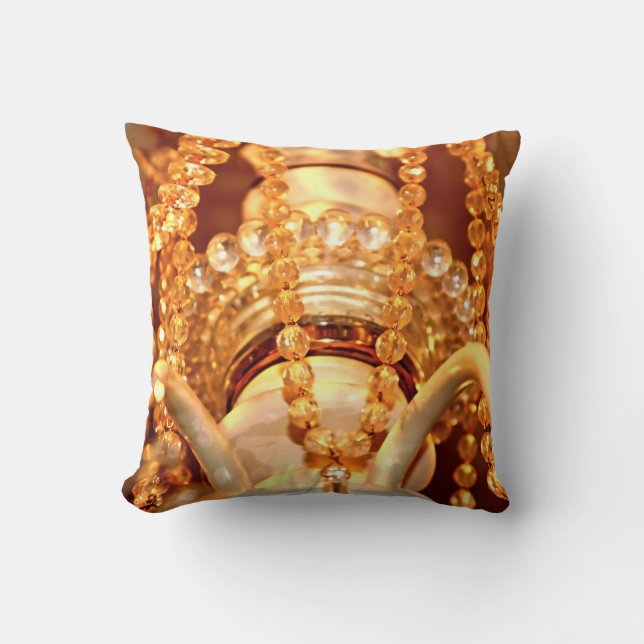 Coussin Chandelier Shabby Bling 4-Gold Sq LORE PILLOW (Recto)