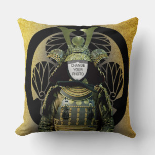 Coussin Changeable Votre Photo, Casque Samurai