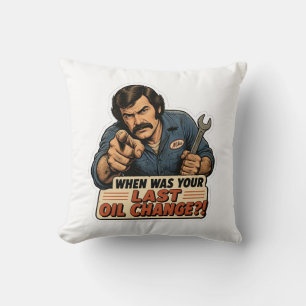Coussin Changement d'huile de mécanicien drôle de voiture