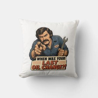 Coussin Changement d'huile de mécanicien drôle de voiture