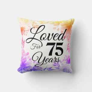 Coussin Changement Numéro Age Fleurs d'anniversaire aimées