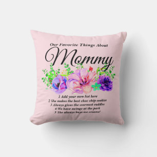 Coussin Changer de nom et de liste - Choses favorites à pr