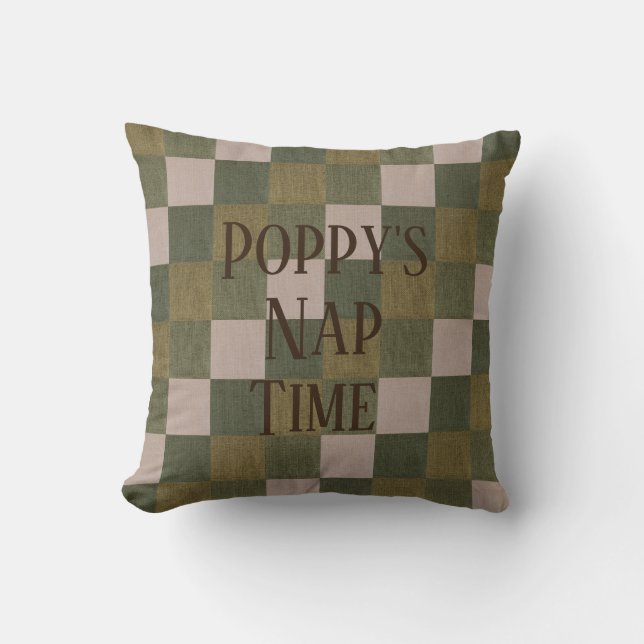 Coussin Changer de nom - Poppy's Nap Time pour grand-père (Recto)