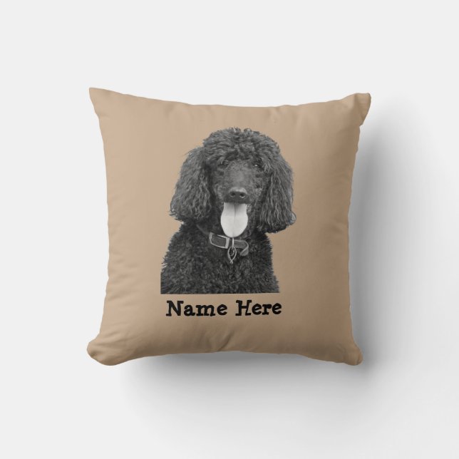 Coussin Changer de nom Texte photo - Chien de caniche (Recto)