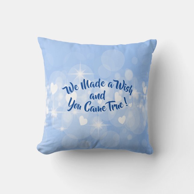 Coussin Changer Le Texte Du Nom, Nous Avons Fait Un Souhai (Recto)