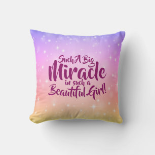 Coussin Changer un texte si grand miracle belle fille