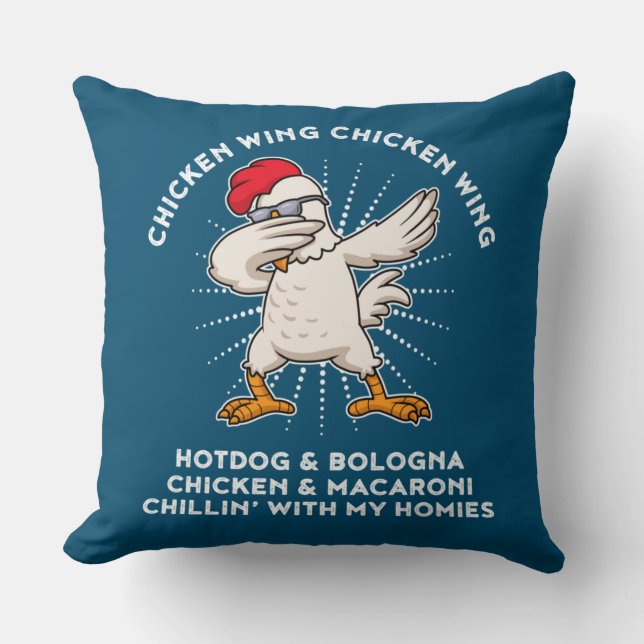 Coussin Chanson de la chemise de l'aile de poulet de l'ail (Recto)