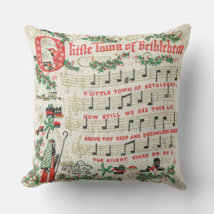 Coussin Chanson de la ville de Bethléem Noël vintage