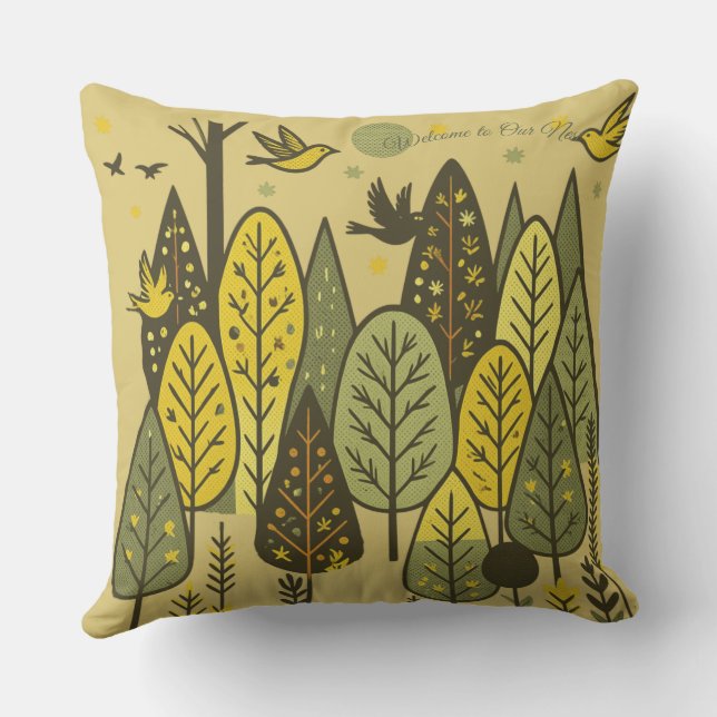 Coussin Chanson Nordique en Bois de Mousse (Verso)