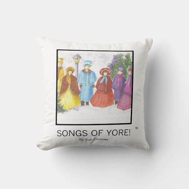 Coussin Chansons de Yore Carolers (Recto)