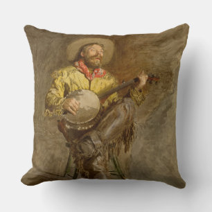 Coussin Chanter Espagnol Cowboy à Banjo jouer à la chanson