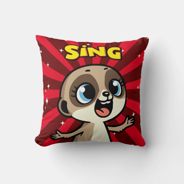Coussin Chanter Meerkat (Recto)