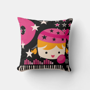 Coussin chanteur Blond Rock Star