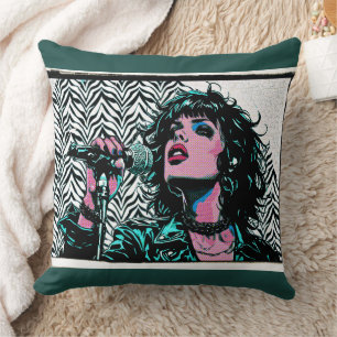 Coussin Chanteur Pop Art Roseurs de musique Musiciens amat