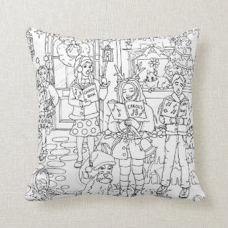 Coussin Chanteurs de Carol et chien de schnauzer, vacances