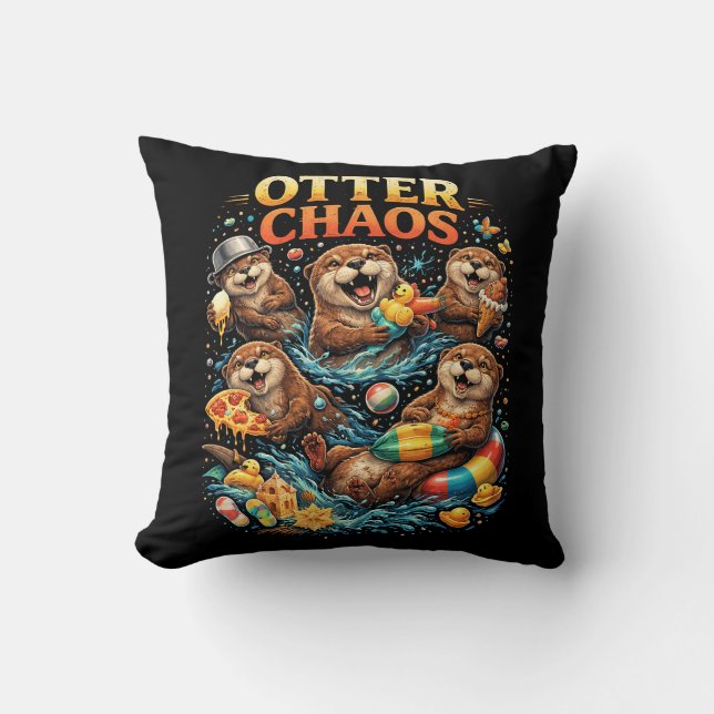 Coussin Chaos de loutre (Recto)