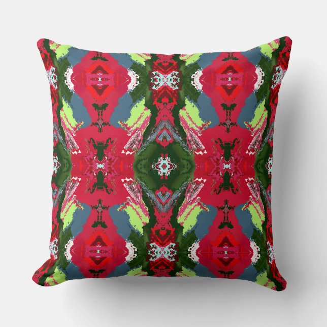 Coussin Chaotic Balance Fusion of Tones Bohemian Abstract (Recto)
