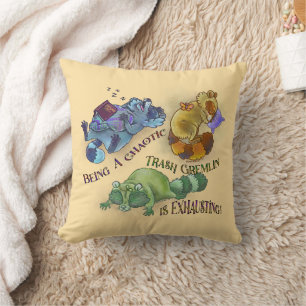 Coussin Chaotique Gremlin de détritus, ratons laveurs endo
