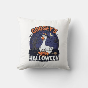 Coussin Chapeau de sorcière citrouille d'oie Halloween de