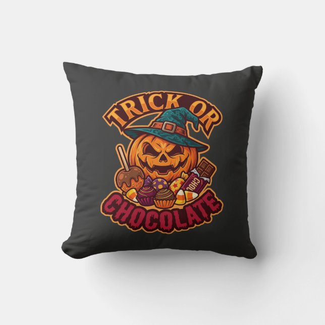 Coussin Chapeau De Sorcière De Citrouille D'Halloween De C (Recto)