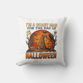 Coussin Chapeau de sorcière d'Halloween homme effrayant Lu