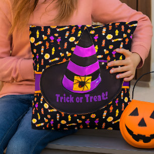 Coussin Chapeau de sorcière Halloween / Trick or Treat
