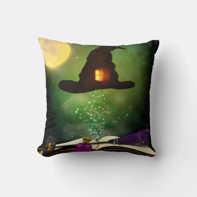 Coussin Chapeau Magique & Livre de Sorts Magiques Hallowee (Recto)