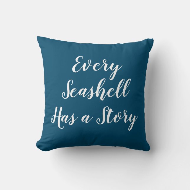Coussin Chaque coquillage a une histoire Plage Jeu d'oreil (Recto)