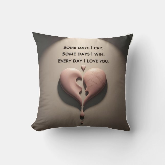 Coussin "Chaque jour je t'aime" 3D Maman Keepsaké : Person (Recto)