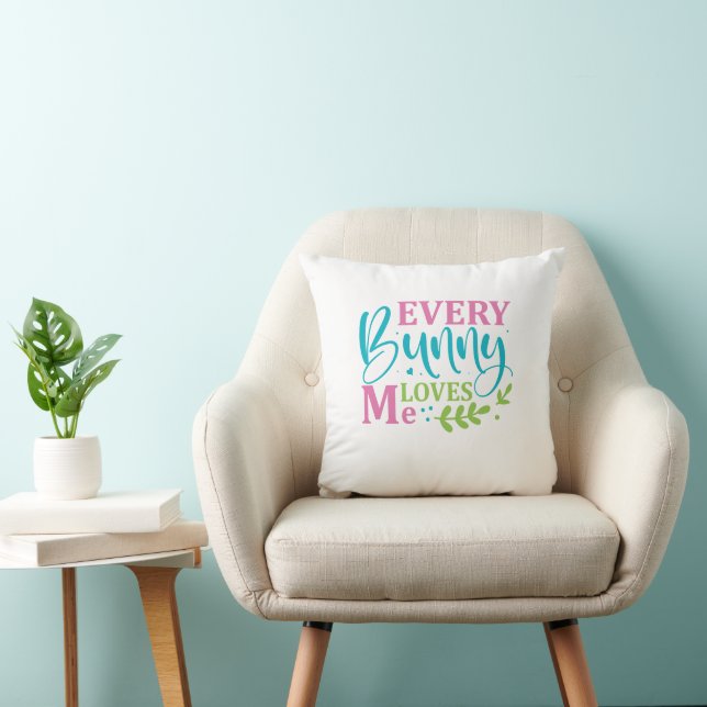 Coussin Chaque Lapin M'aime Drôle de Pâques  (Chaise)