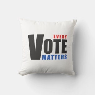 Coussin Chaque vote compte - votre vote est votre pouvoir