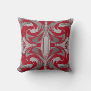Coussin Charbon gris foncé Ornat Frottant gros carreaux