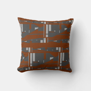 Coussin Charbon gris méditerranéen sur mosaïques larges ro