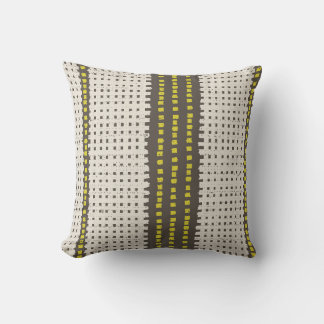 Coussin Charbon jaune Géométrique Grille Moderne tricot cr