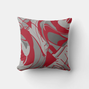 Coussin Charbon rouge foncé Fleur de Charbon Floral Art Ab