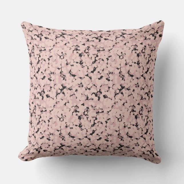 Coussin charcoal pink gray abstract (Recto)