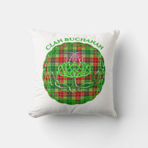 Coussin Chardon celtique de Tartan écossais de Buchanan