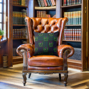 Coussin Chardon écossais sur tatan foncé Monogramme person