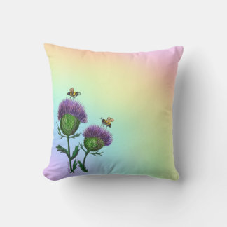 Coussin Chardon et abeilles