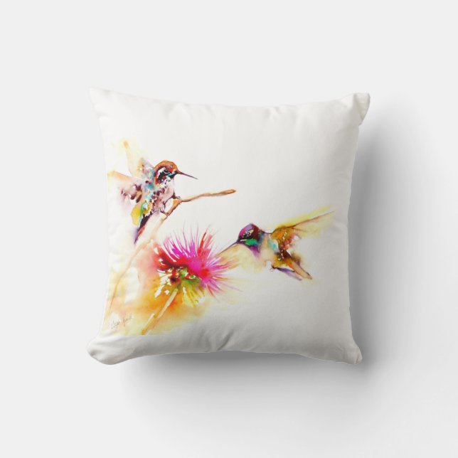 Coussin "Chardon pour" copie du colibri deux dessus (Recto)