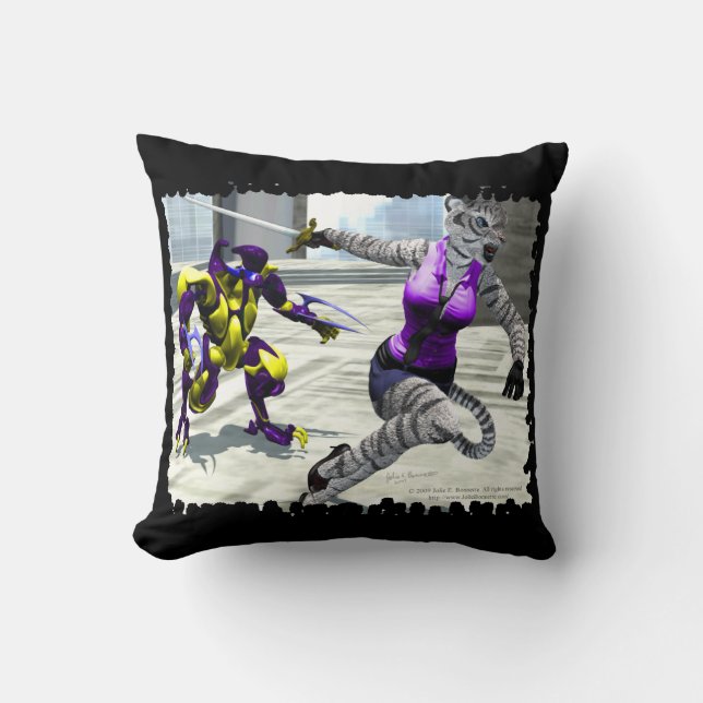 Coussin Chargement de l'oreiller à lancer de tigre (Recto)