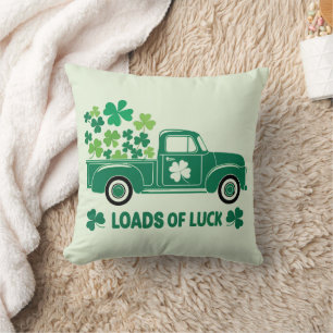Coussin Charges de camions de la chance St Patrick's Day