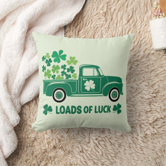 Coussin Charges de camions de la chance St Patrick's Day (Couverture)