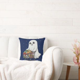Coussin Chariot de shopping fantôme mignon Snacks Hallowee